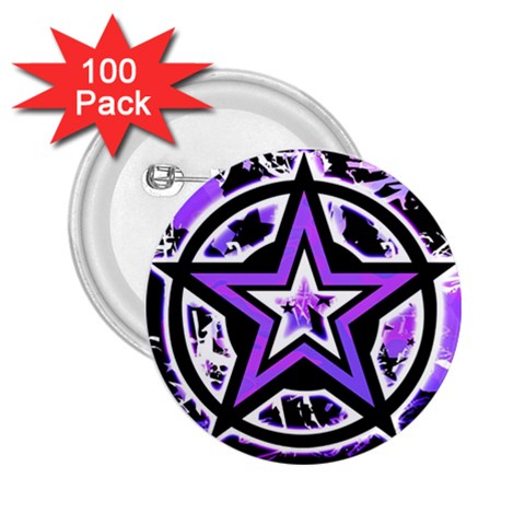 Purple Star 2.25  Button (100 pack) from UrbanLoad.com Front
