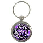Purple Star Key Chain (Round)