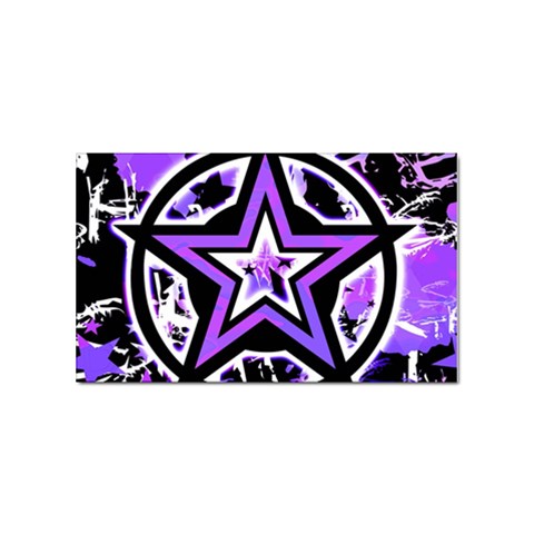 Purple Star Sticker Rectangular (100 pack) from UrbanLoad.com Front