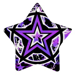 Purple Star Star Ornament (Two Sides) from UrbanLoad.com Back
