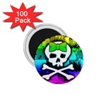 Rainbow Skull 1.75  Magnet (100 pack) 