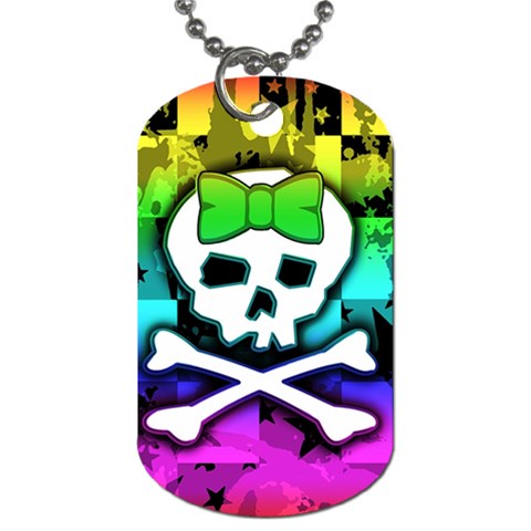 Rainbow Skull Dog Tag (Two Sides) from UrbanLoad.com Back