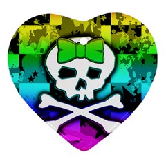 Rainbow Skull Heart Ornament (Two Sides) from UrbanLoad.com Back