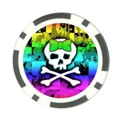 Rainbow Skull Poker Chip Card Guard (10 pack) from UrbanLoad.com Front