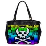 Rainbow Skull Oversize Office Handbag (One Side)