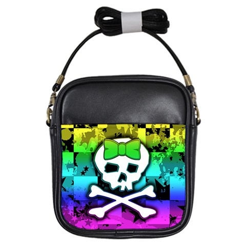 Rainbow Skull Girls Sling Bag from UrbanLoad.com Front