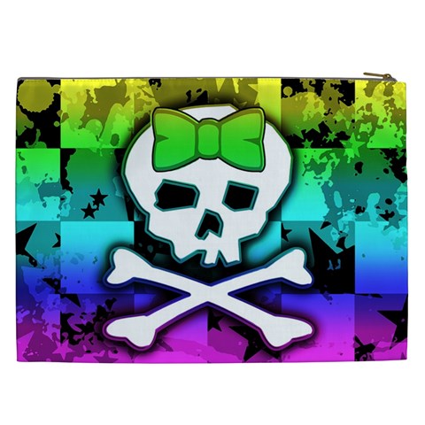Rainbow Skull Cosmetic Bag (XXL) from UrbanLoad.com Back