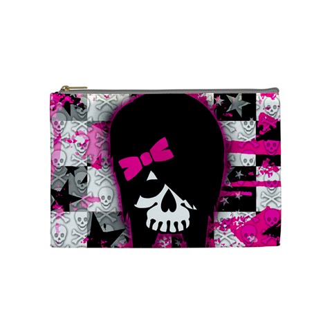 Scene Kid Girl Skull Cosmetic Bag (Medium) from UrbanLoad.com Front
