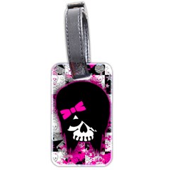 Scene Kid Girl Skull Luggage Tag (two sides) from UrbanLoad.com Front