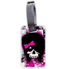 Scene Kid Girl Skull Luggage Tag (two sides) from UrbanLoad.com Back