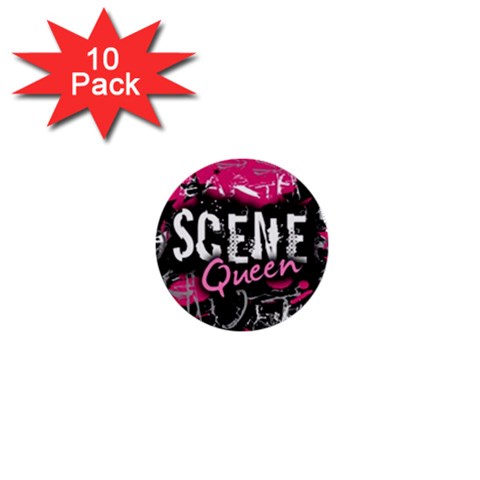 Scene Queen 1  Mini Button (10 pack)  from UrbanLoad.com Front