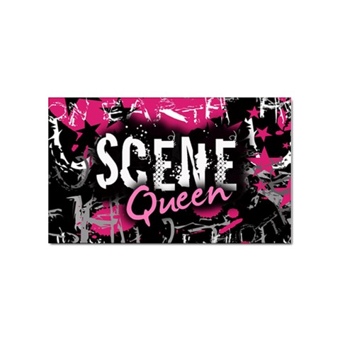 Scene Queen Sticker Rectangular (100 pack) from UrbanLoad.com Front