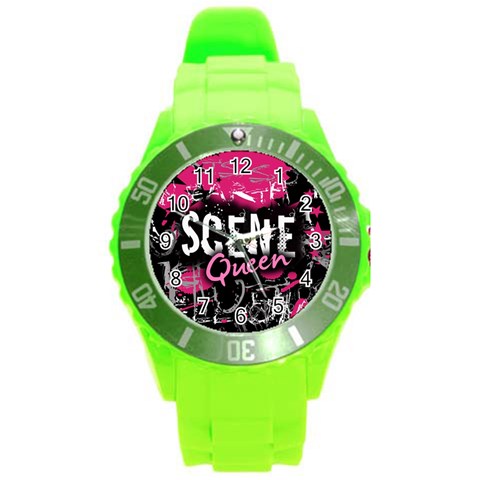 Scene Queen Round Plastic Sport Watch Large from UrbanLoad.com Front