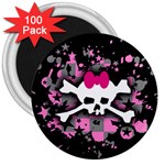 Scene Skull Splatter 3  Magnet (100 pack)