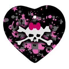 Scene Skull Splatter Heart Ornament (Two Sides) from UrbanLoad.com Back