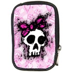 Sketched Skull Princess Compact Camera Leather Case