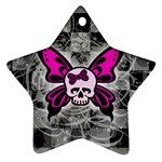 Skull Butterfly Ornament (Star)