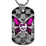 Skull Butterfly Dog Tag (Two Sides)