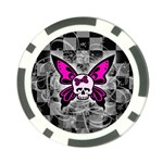 Skull Butterfly Poker Chip Card Guard