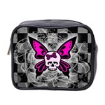 Skull Butterfly Mini Toiletries Bag (Two Sides)