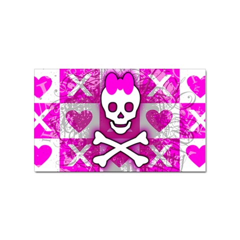 Skull Princess Sticker Rectangular (100 pack) from UrbanLoad.com Front