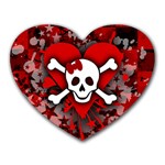 Skull Romance  Mousepad (Heart)