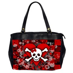 Skull Romance  Oversize Office Handbag (Two Sides) from UrbanLoad.com Front