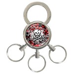 Skull Splatter 3-Ring Key Chain