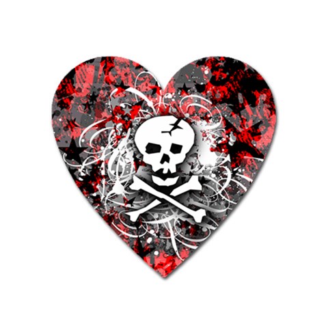 Skull Splatter Magnet (Heart) from UrbanLoad.com Front