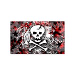 Skull Splatter Sticker Rectangular (10 pack)