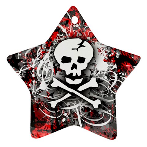 Skull Splatter Star Ornament (Two Sides) from UrbanLoad.com Front