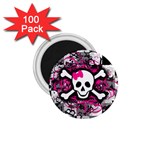 Splatter Girly Skull 1.75  Magnet (100 pack) 