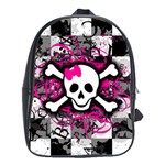Splatter Girly Skull School Bag (Large)