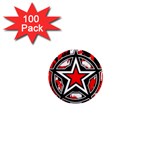 Star Checkerboard Splatter 1  Mini Magnet (100 pack) 