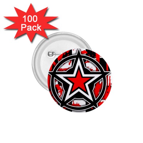 Star Checkerboard Splatter 1.75  Button (100 pack)  from UrbanLoad.com Front
