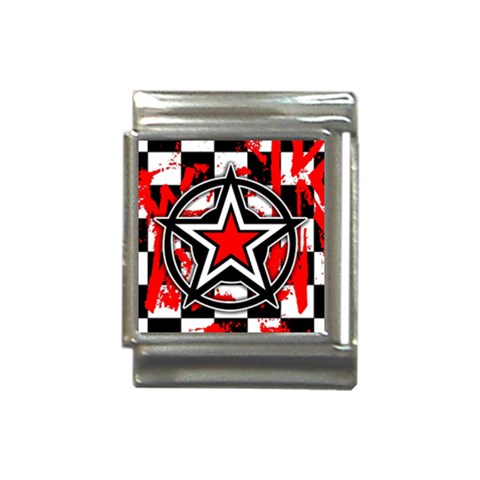 Star Checkerboard Splatter Italian Charm (13mm) from UrbanLoad.com Front