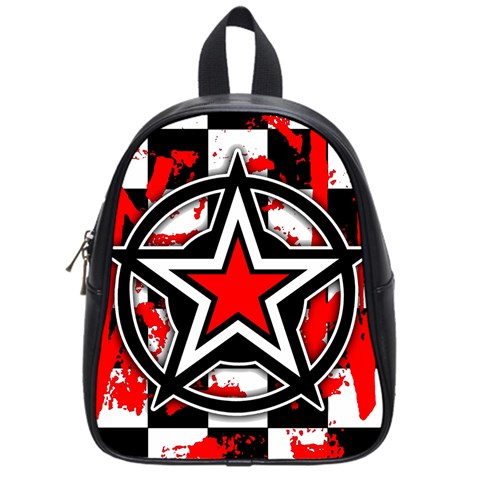 Star Checkerboard Splatter School Bag (Small) from UrbanLoad.com Front