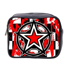 Star Checkerboard Splatter Mini Toiletries Bag (Two Sides) from UrbanLoad.com Front