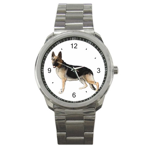 Use Your Dog Photo German Shepherd Sport Metal Watch from UrbanLoad.com Front