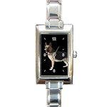 Use Your Dog Photo German Shepherd Rectangular Italian Charm Watch