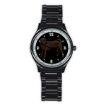 Use Your Dog Photo Labrador Men s Stainless Steel Round Dial Analog Watch