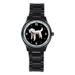 Use Your Dog Photo Poodle Men s Stainless Steel Round Dial Analog Watch
