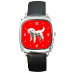 Use Your Dog Photo Poodle Square Metal Watch