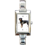 Use Your Dog Photo Rottweiler Rectangular Italian Charm Watch