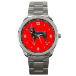 Use Your Dog Photo Rottweiler Sport Metal Watch