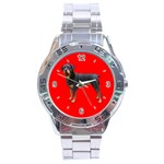 Use Your Dog Photo Rottweiler Stainless Steel Analogue Men’s Watch