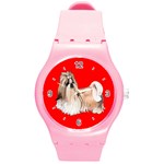 Use Your Dog Photo Shih Tzu Round Plastic Sport Watch Medium