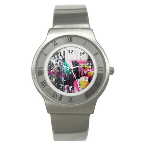 Graffiti Grunge Stainless Steel Watch from UrbanLoad.com Front