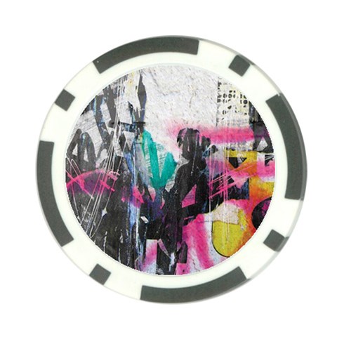 Graffiti Grunge Poker Chip Card Guard (10 pack) from UrbanLoad.com Front