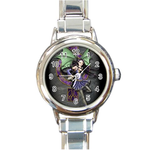 gothic fairy Round Italian Charm Watch from UrbanLoad.com Front